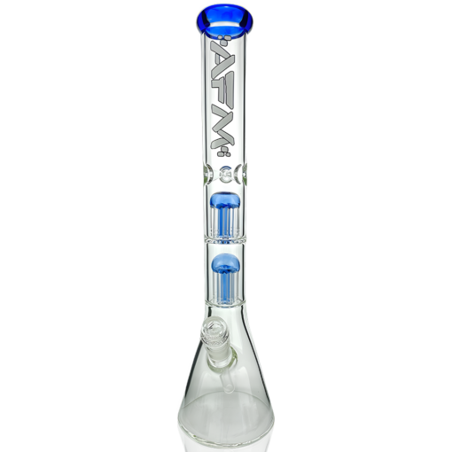 Shop 18" AFM Hitter Double Arm Perc 9mm Glass Beaker Bong in australian