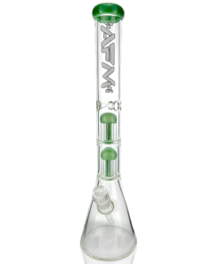 Shop 18" AFM Hitter Double Arm Perc 9mm Glass Beaker Bong in australian