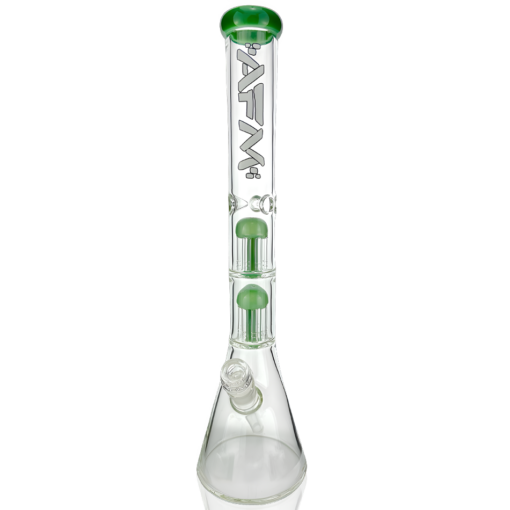 Shop 18" AFM Hitter Double Arm Perc 9mm Glass Beaker Bong in australian