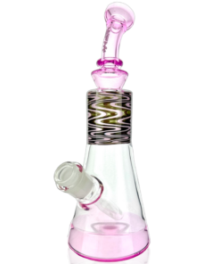 Shop 10.5" AFM Glass Wig Wag Glass Beaker Bong in australian