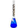 Shop 18" AFM Mind Bender Ink Blue Glass Beaker Bong in australian