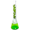 Shop 18" AFM Quasar Glass Beaker Bong - Ivory/ Lime in australian