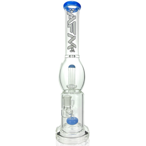 Shop 16" AFM Glass Double Circle Shower-head Perc Glass Beaker Bong in australian