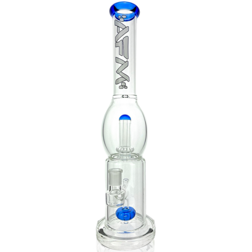 Shop 16" AFM Glass Double Circle Shower-head Perc Glass Beaker Bong in australian