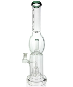 Shop 16" AFM Glass Quad Shower-head Glass Straight Tube Bong in australian