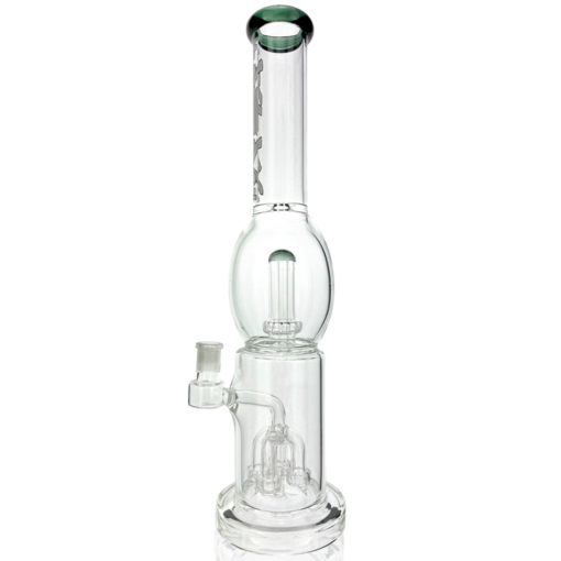 Shop 16" AFM Glass Quad Shower-head Glass Straight Tube Bong in australian