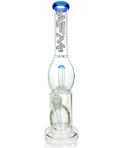 Shop 16" AFM Glass UFO Takeover Clear Glass Straight Tube Bong in australian