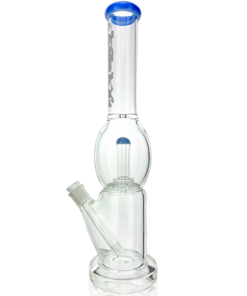 Shop 16" AFM Glass UFO Takeover Clear Glass Straight Tube Bong in australian