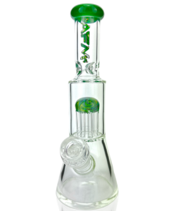 Shop 10" AFM Glass Reversal Arm Perc Glass Mini Beaker Bong in australian