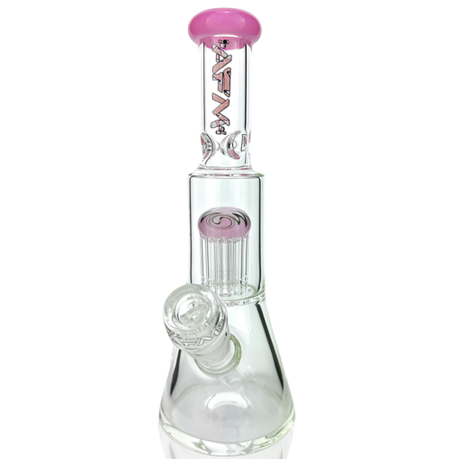 Shop 10" AFM Glass Reversal Arm Perc Glass Mini Beaker Bong in australian