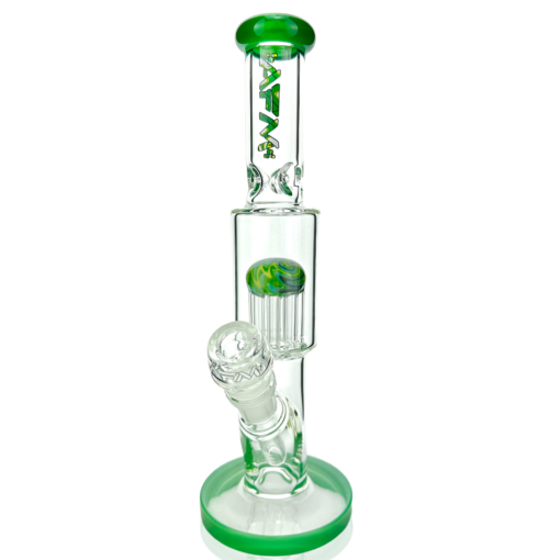 Shop 11" AFM Glass Reversal Tree Perc Glass Mini Straight Bong in australian