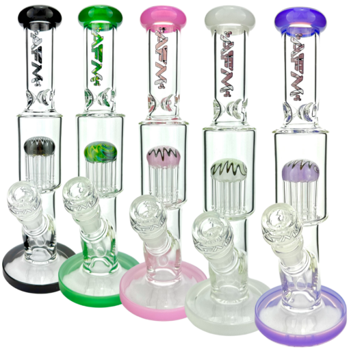 Shop 11" AFM Glass Reversal Tree Perc Glass Mini Straight Bong in australian