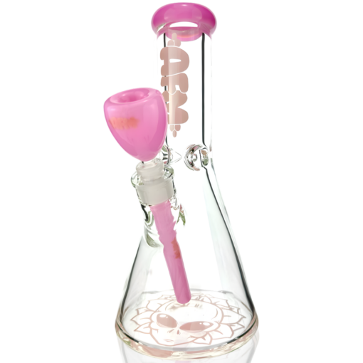 Shop 12" AFM Glass Chubbi Beaker Clear Colored Lip Beaker Bong Bundle in australian