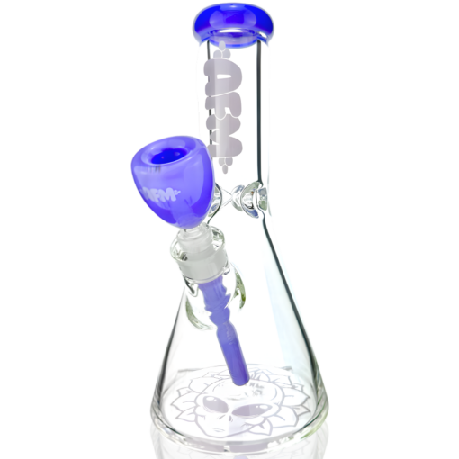 Shop 12" AFM Glass Chubbi Beaker Clear Colored Lip Beaker Bong Bundle in australian