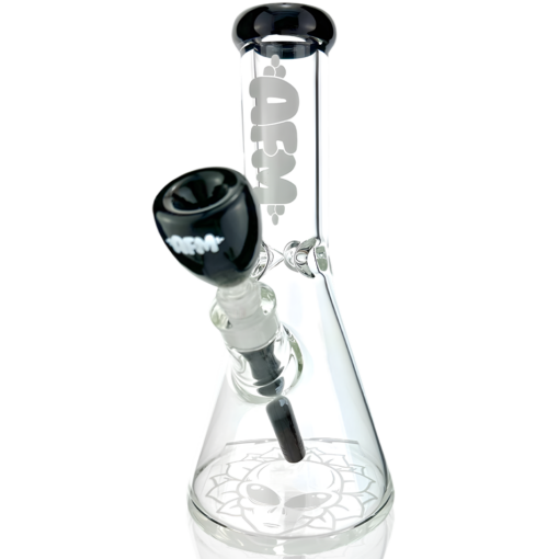 Shop 12" AFM Glass Chubbi Beaker Clear Colored Lip Beaker Bong Bundle in australian