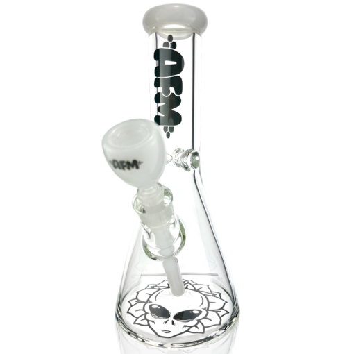 Shop 12" AFM Chubbi Beaker Clear Colored Lip Beaker Bong + Dry Catcher Bundle in australian