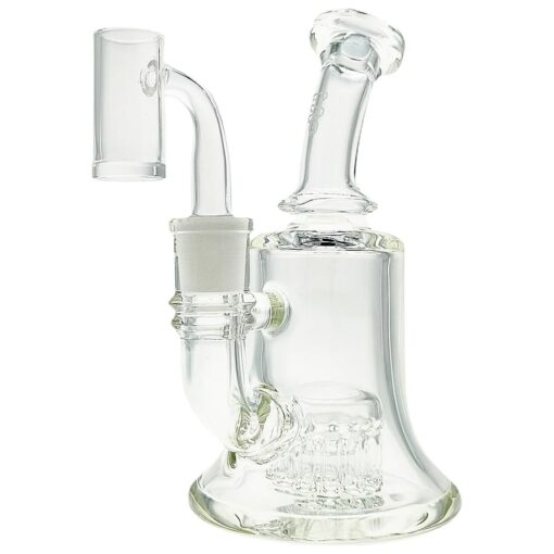 Shop Thick Ass Glass 6.5" Bent Neck Bong w/ 12-Arm Diffuser & Bellow Base - 14MM Female in australian