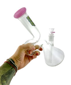 Shop 12" AFM Hunchback Colored Lip Glass Beaker Bong in australian