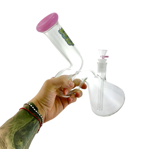 Shop 12" AFM Hunchback Colored Lip Glass Beaker Bong in australian