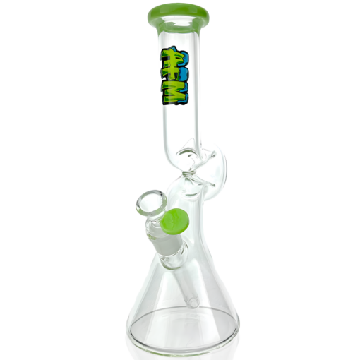 Shop 12" AFM Hunchback Colored Lip Glass Beaker Bong in australian