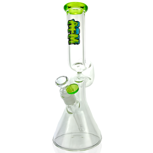 Shop 12" AFM Hunchback Colored Lip Glass Beaker Bong in australian