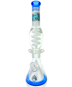 Shop 16" AFM Glass Reversal UFO Pyramid Freezable Coil Glass Beaker Bong in australian