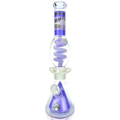 Shop 16" AFM Glass Reversal UFO Pyramid Freezable Coil Glass Beaker Bong in australian