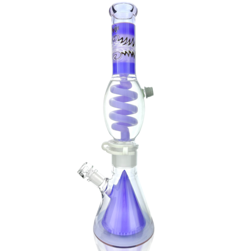 Shop 16" AFM Glass Reversal UFO Pyramid Freezable Coil Glass Beaker Bong in australian