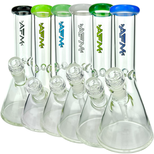 Shop 10" AFM Glass Classic Colored Lip Beaker Bong in australian