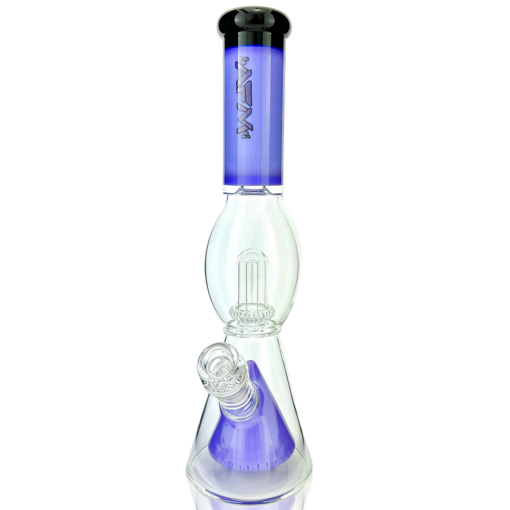 Shop 13" AFM Glass UFO Pyramid Color Glass Beaker Bong in australian