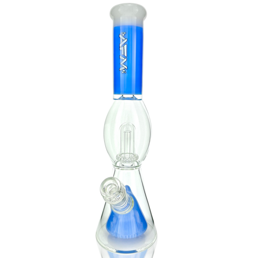 Shop 13" AFM Glass UFO Pyramid Color Glass Beaker Bong in australian