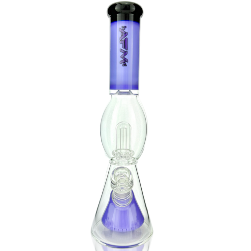 Shop 13" AFM Glass UFO Pyramid Color Glass Beaker Bong in australian