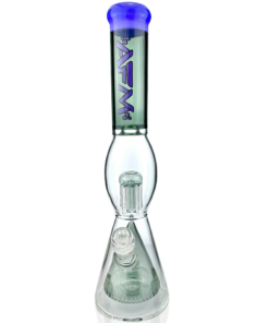 Shop 16" AFM Glass UFO Pyramid Perc Glass Beaker Bong in australian