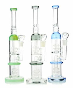 Shop 1Stop Glass 14” Heavy Hitter Bong w/ 4 Showerhead Percs, Ice Pinch & More in australian