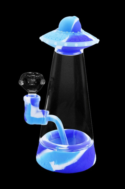 Shop Cloud 8 Flying Saucer Silicone & Glass Water Pipe in australian