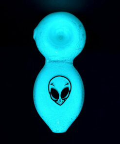 Shop Alien Labs 3.5" Glow-In-The-Dark Borosilicate Glass Spoon Pipe in australian