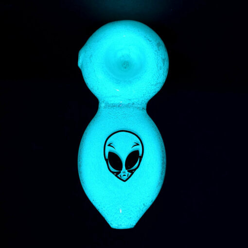 Shop Alien Labs 3.5" Glow-In-The-Dark Borosilicate Glass Spoon Pipe in australian