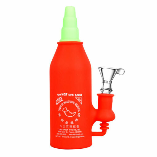 Shop Asian Hot Sauce Silicone Water Pipe - 6.5" | 14mm F in australian