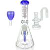 Shop 12" AFM Chubbi Beaker Clear Colored Lip Beaker Bong + Dry Catcher Bundle in australian