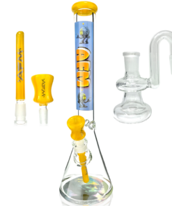 Shop 18" AFM AI God Sekhmet 9mm Glass Beaker Bong + Dry-Catcher Bundle Set in australian