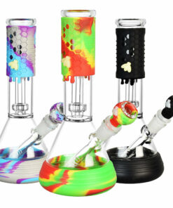 Shop Bees! UV Silicone & Glass Water Pipe in australian