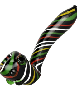 Shop Black Rasta Candy Cane Swirl Hand Pipe in australian