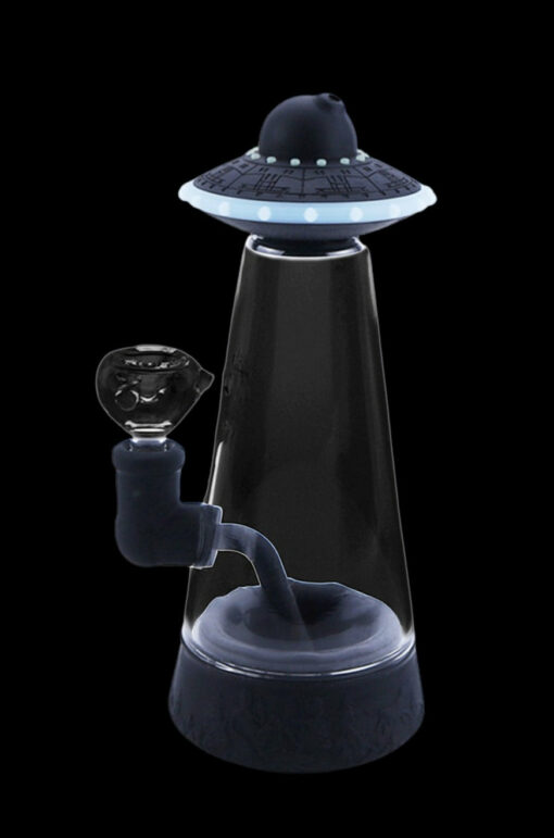 Shop Cloud 8 Flying Saucer Silicone & Glass Water Pipe in australian