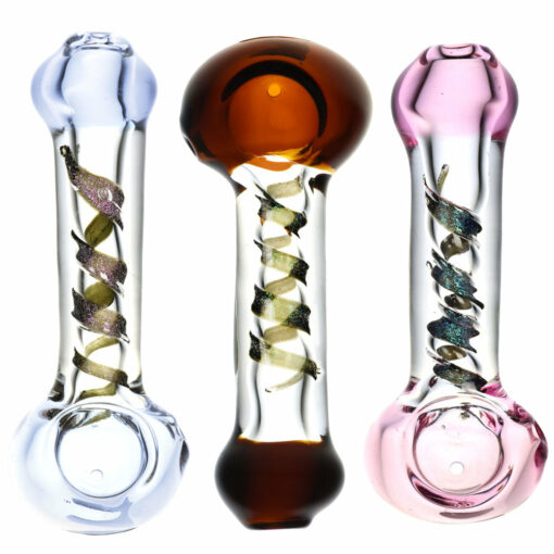 Shop Clear Glass Spoon Pipe with Dicro Twist in australian