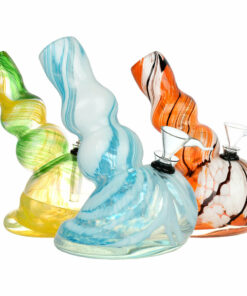 Shop Easygoing Glass 6.75" Spiral Frit Soft Glass Water Pipe in australian