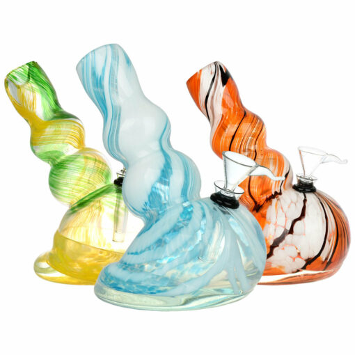 Shop Easygoing Glass 6.75" Spiral Frit Soft Glass Water Pipe in australian