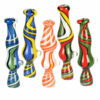 Shop Dancing Colors Wig Wag Chillum Pipe - Mesmerizing 3.75" Glass Pipe in australian