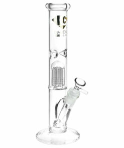 Shop Diamond Glass Gold Pearl 8-Arm Perc Water Pipe - 12 inches in australian