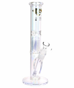 Shop Diamond Glass Gold Pearl 8-Arm Perc Water Pipe - 12 inches in australian