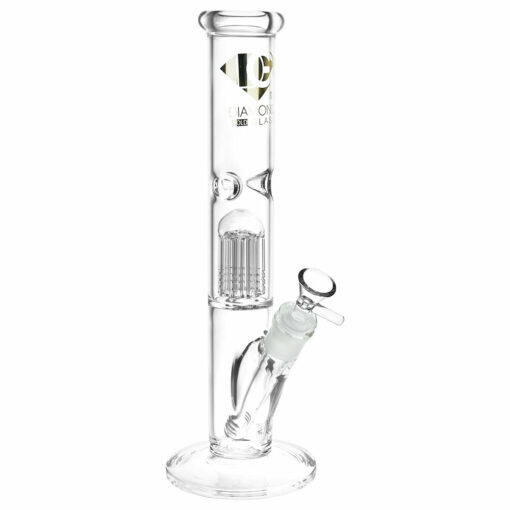 Shop Diamond Glass Gold Pearl 8-Arm Perc Water Pipe - 12 inches in australian